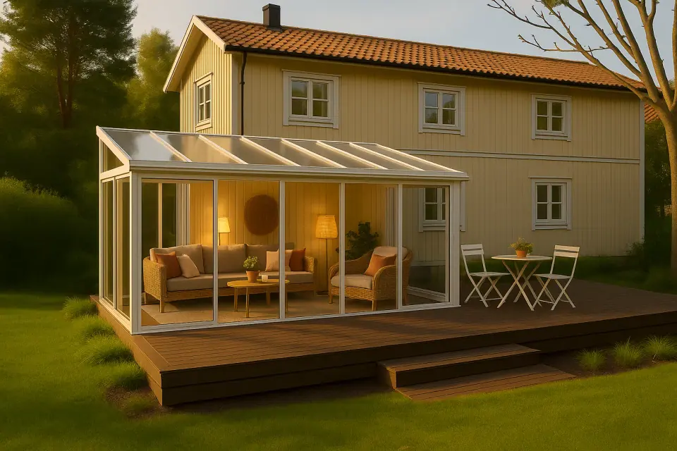 Hus med Modern uterum
