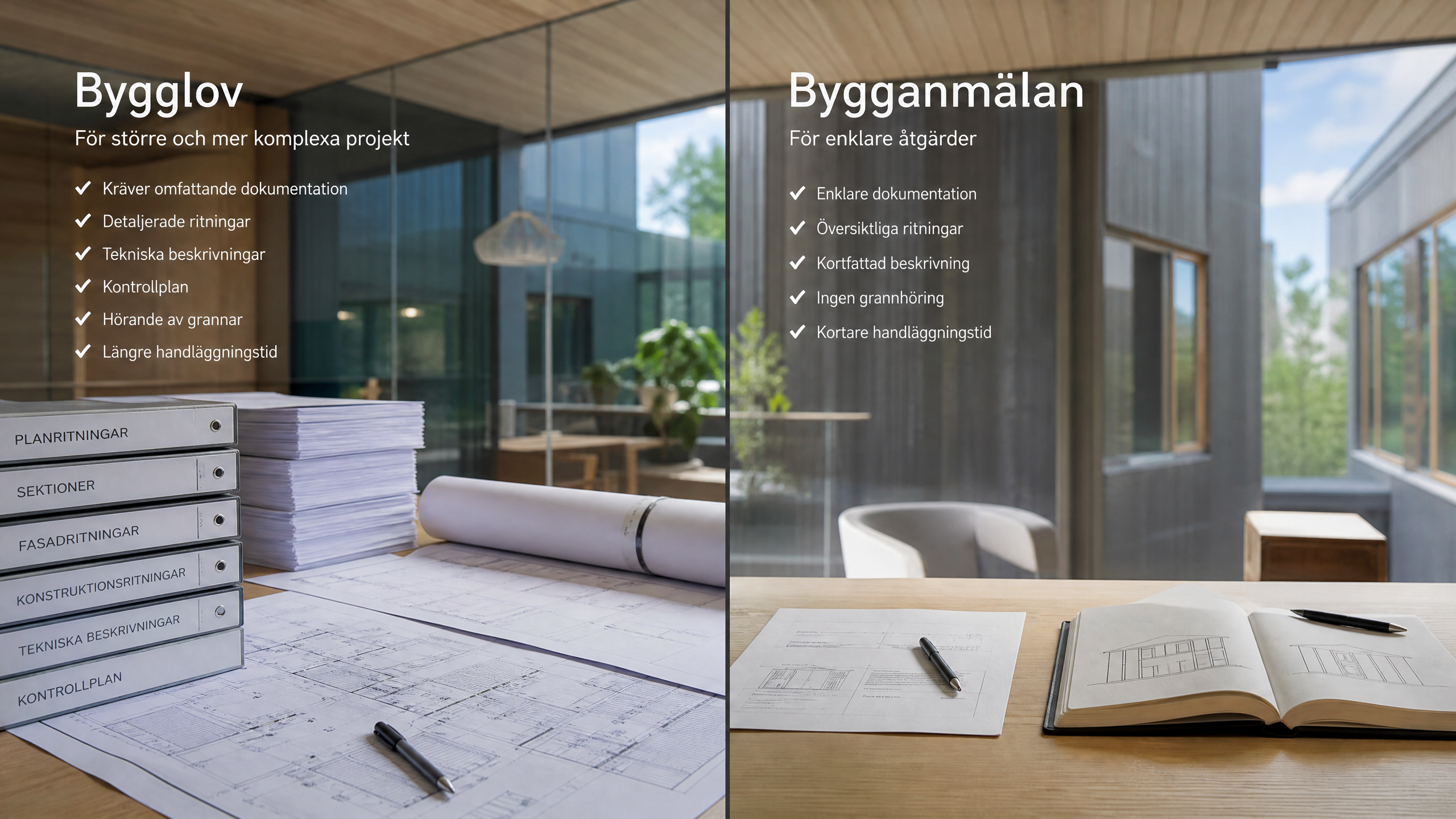 Skillnad mellan bygglov och bygganmälan